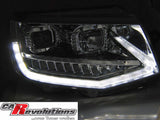 Led dynamische Blinker Tagfahrlicht Light Tube Scheinwerfer chrom für VW T6 2015-2019