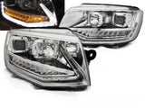 Led dynamische Blinker Tagfahrlicht Light Tube Scheinwerfer chrom für VW T6 2015-2019