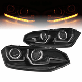 LED Scheinwerfer Set Schwarz VW Polo VI 2G 2017-2021 sequentieller Blinker