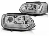 Led Tagfahrlicht dynamische Blinker Light Tube Scheinwerfer chrom für VW T5 GP 2010-2015