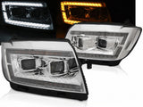 LED Scheinwerfer Set Chrom VW Crafter II 2017– mit LED Tagfahrlicht und dynamischen Blinkern