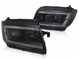 LED Scheinwerfer Set Schwarz VW Crafter II 2017– mit LED Tagfahrlicht und dynamischen Blinkern