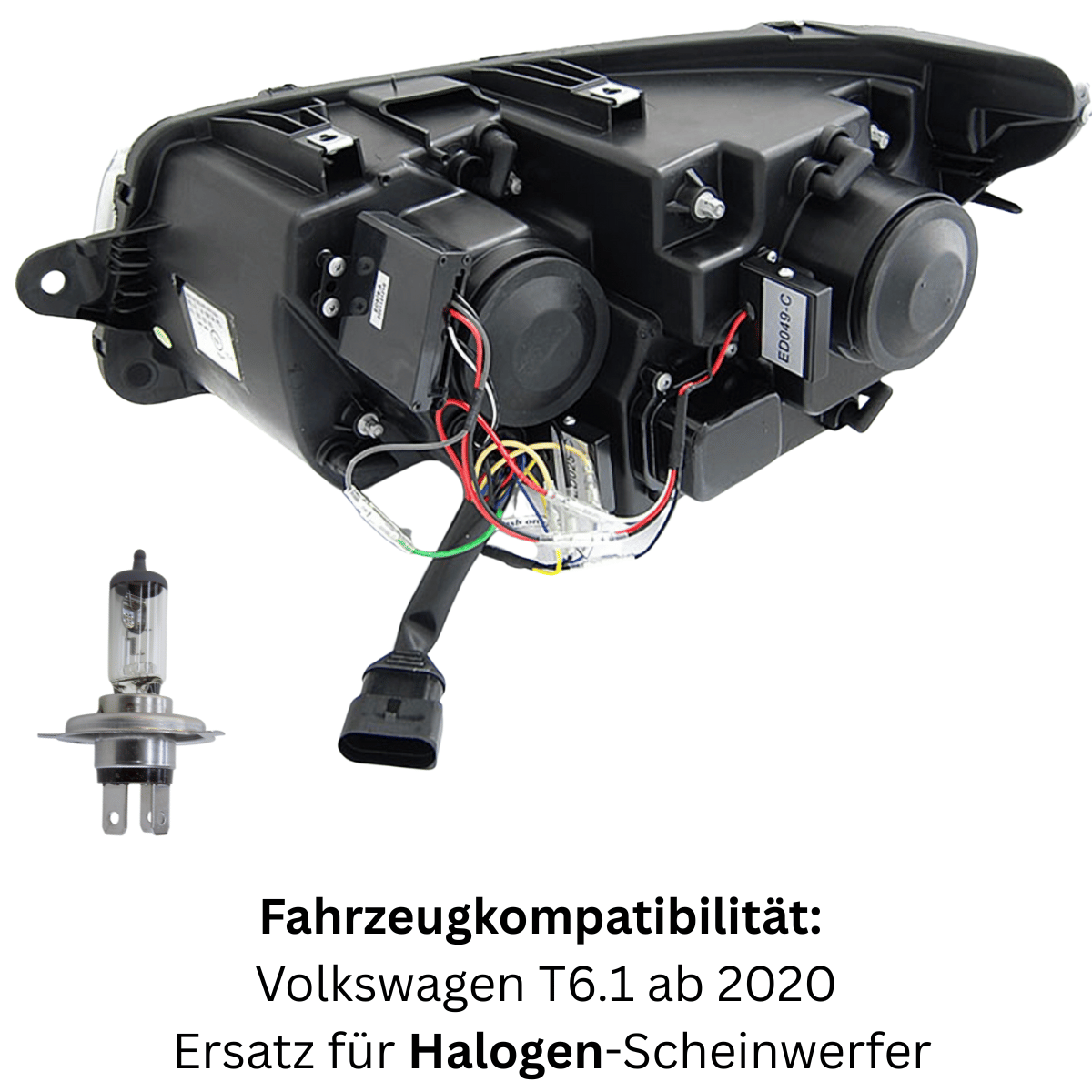 Dynamische Scheinwerfer Set Chrom für VW T6.1 Multivan Transporter ab 2020 SG SH mit LED Tagfahrlicht