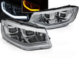 LED Light Tube Scheinwerfer Chrom VW Caddy 2020+ mit LED Tagfahrlicht dynamischem Blinker