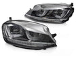 LED Scheinwerfer VW Golf 7 Schwarz Chrome mit LED Tagfahrlicht dynamischer Blinker