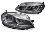 LED Scheinwerfer VW Golf 7 Schwarz Chrome mit LED Tagfahrlicht dynamischer Blinker