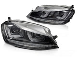 LED Scheinwerfer Set Schwarz Black Line Golf 7 VII mit LED Tagfahrlicht dynamischen Blinkern