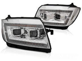 Voll LED Scheinwerfer Chrom Light Tube VW Crafter II 2017+ mit TFL dynamischer Blinker