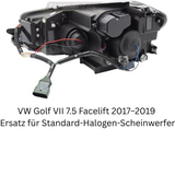 LED Scheinwerfer Set Chrom für VW Golf 7.5 VII 2017–2019 Hatchback & Variant mit Welcome Light, LED DRL & dynamischen Blinkern