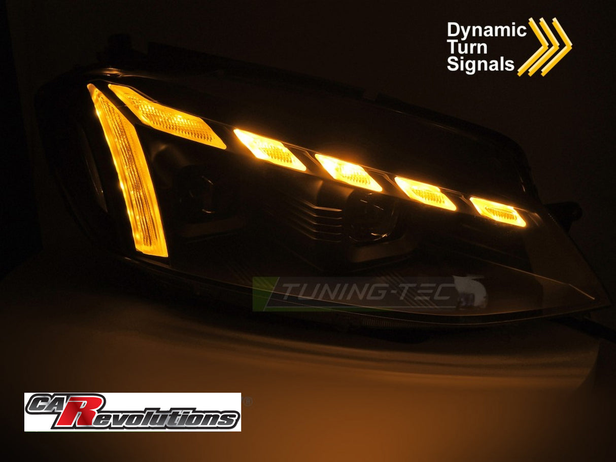 Voll LED Scheinwerfer Set dynamischem Blinker für VW Golf 7 2017-2019 schwarz