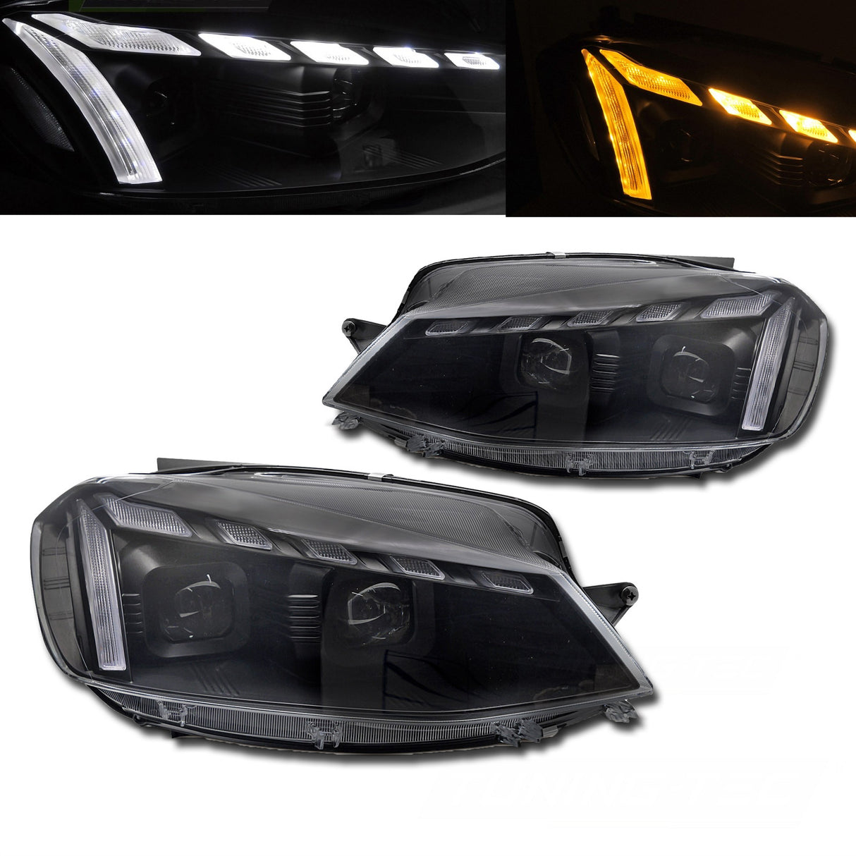 Voll LED Scheinwerfer Set dynamischem Blinker für VW Golf 7 2017-2019 schwarz