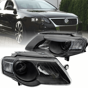 Scheinwerfer Set Schwarz für VW Passat B6 3C Limousine & Variant 2005–2010 - CR Tuning