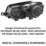 Scheinwerfer Set Schwarz für VW Passat B6 3C Limousine & Variant 2005–2010
