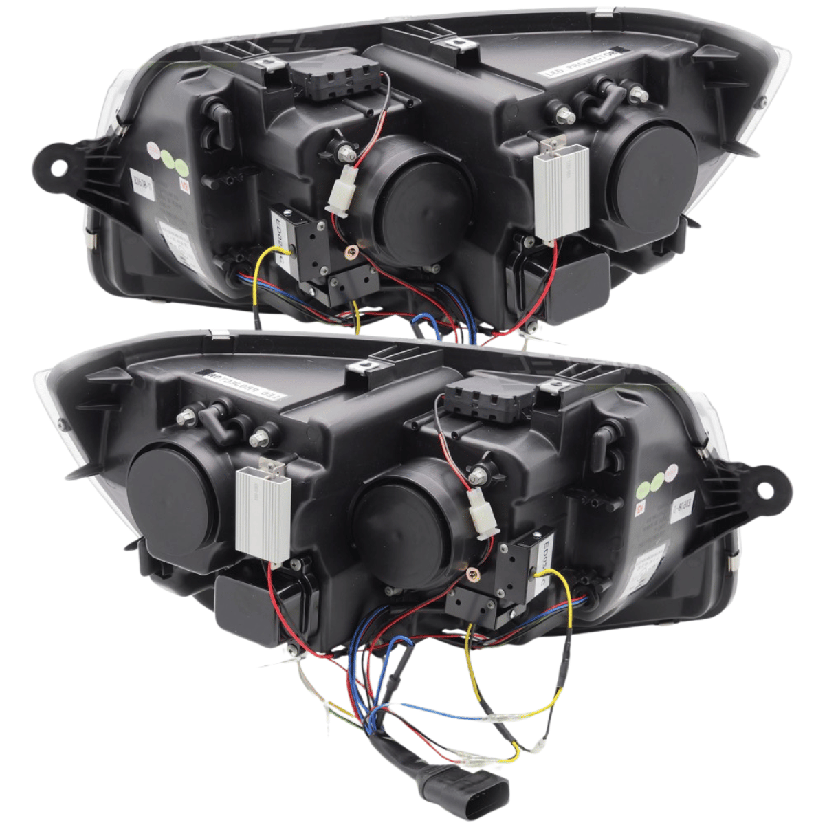 Voll LED Scheinwerfer Set Schwarz für VW T6 2015–2019 Transporter Multivan Caravelle mit Dynamischem Blinker