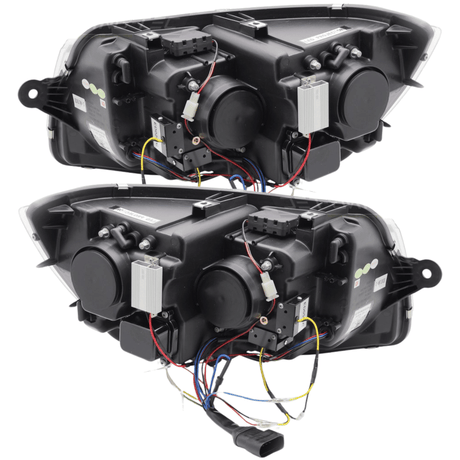 LED Tube Light Scheinwerfer Set Schwarz für VW T6 Bus / Multivan 2015–2019 mit LED Tagfahrlicht & sequentiellem Blinker - CR Tuning