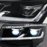 Voll LED Scheinwerfer Set Schwarz für VW T6 2015–2019 Transporter & Multivan mit LED Tagfahrlicht