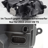 Scheinwerfer im Tausch gegen Halogen 2015-2019, LED-Scheinwerfer Rückseite mit Anschlüssen für VW T5
