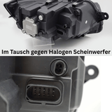 Voll LED Scheinwerfer Set Schwarz für VW T6 2015–2019 Transporter & Multivan mit LED Tagfahrlicht