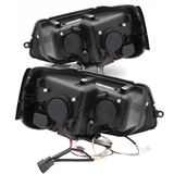 Voll LED Scheinwerfer Set Schwarz für VW T5.2 2010–2015 Transporter mit LED Tagfahrlicht & Dynamischem Blinker
