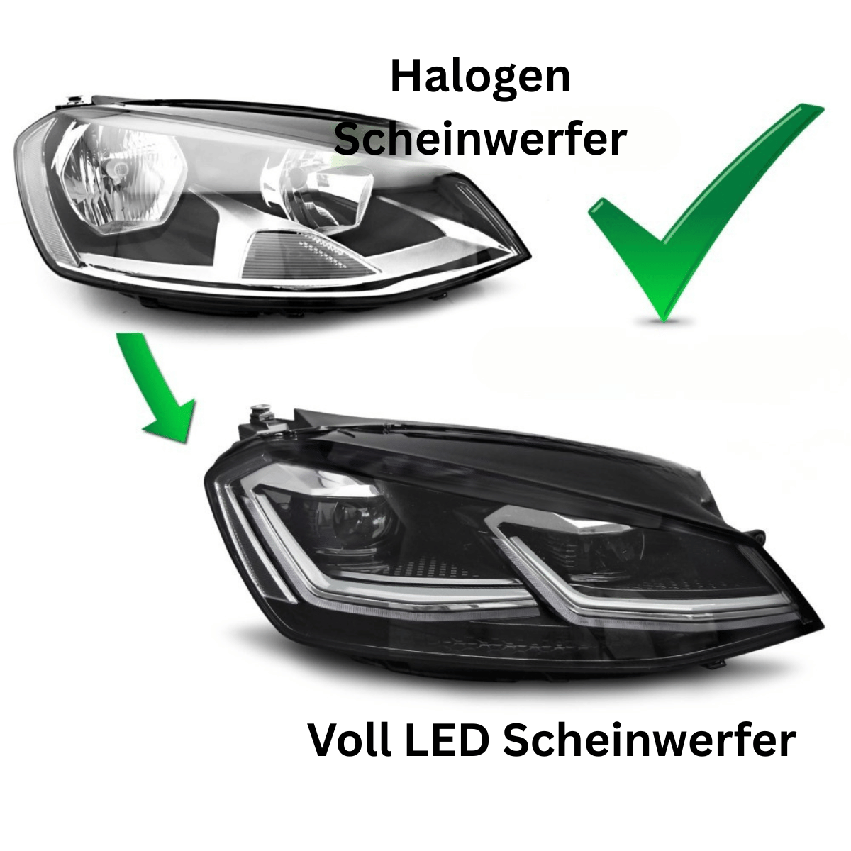 Voll LED Scheinwerfer Set Line für VW Golf 7 VII 2012–2017 Limo & Kombi mit Dynamischen Blinkern & Welcome Light