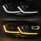 Voll LED Scheinwerfer Set für VW Golf 6 VI 2008–2013 Welcome Light Schwarz