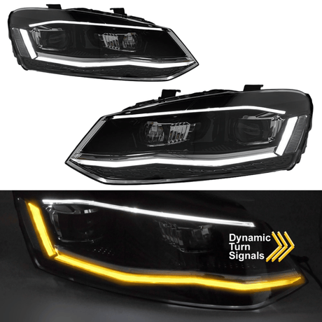 Voll LED Scheinwerfer Set mit DRL für VW Polo 6R 2009–2017
