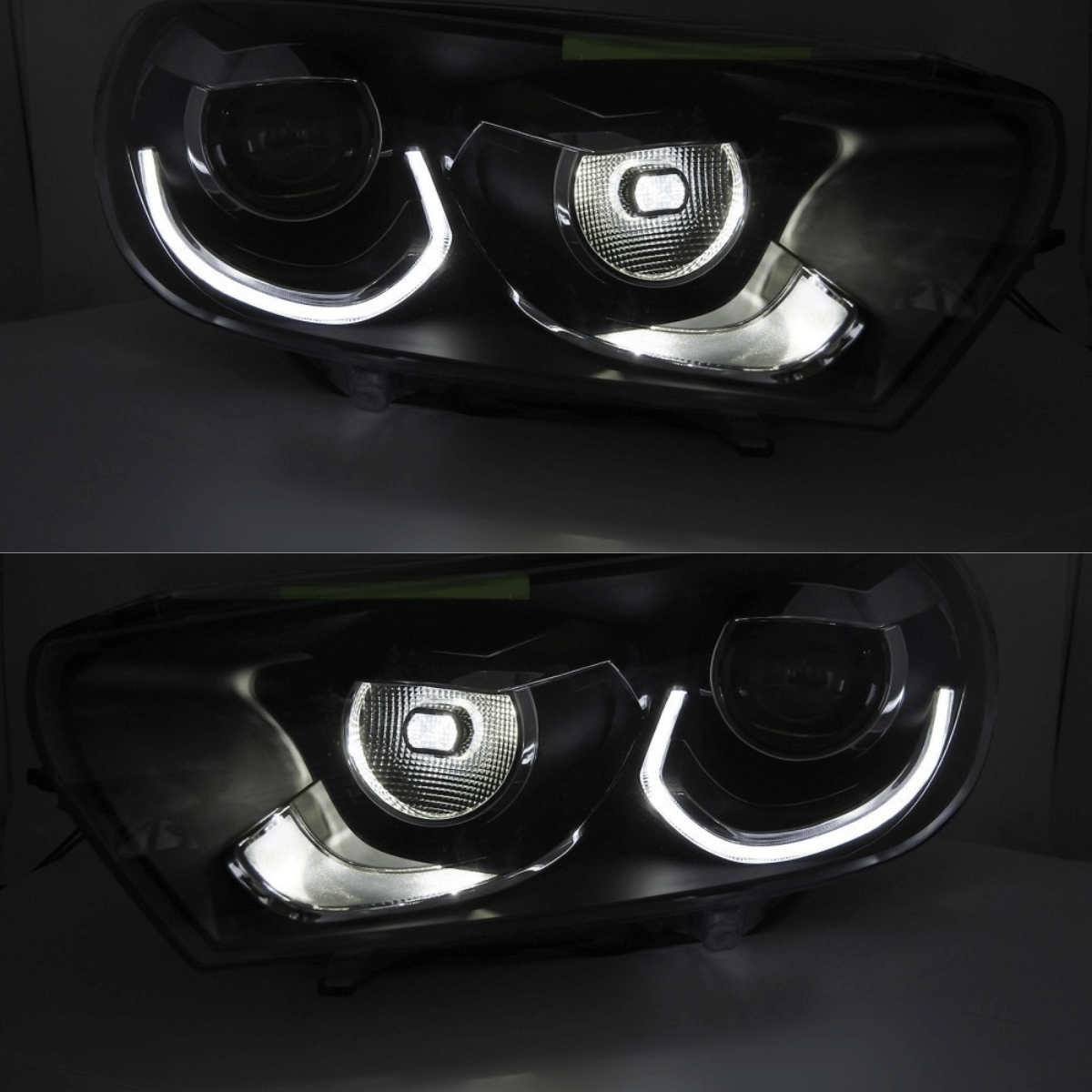 Voll LED Scheinwerfer Set für VW Scirocco III 2008–2014 Tagfahrlicht Schwarz
