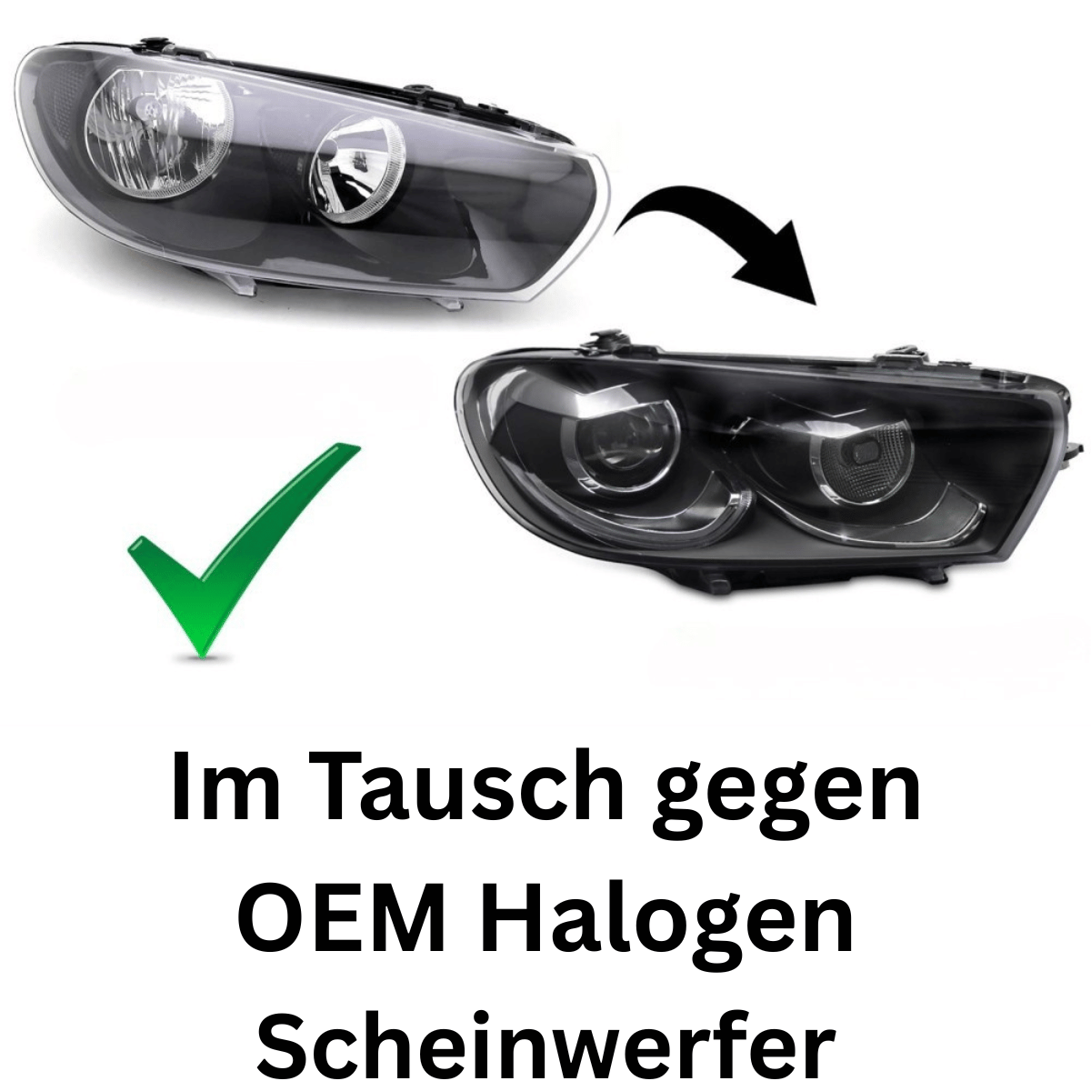 Voll LED Scheinwerfer Set für VW Scirocco III 2008–2014 Tagfahrlicht Schwarz