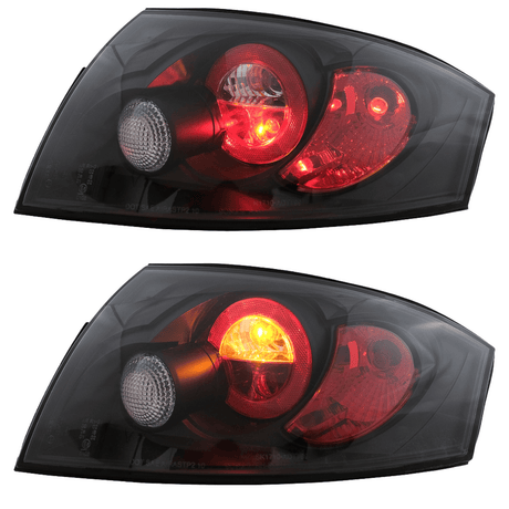 Schwarze LED Rückleuchten für Seat Leon 1P mit roten und gelben Leuchtelementen