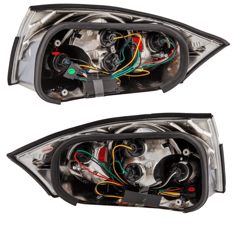 Rückleuchten für KFZ-Tuning mit Kabelbaum, LED-Technik und Glühlampenfassungen, Rücklicht-Ersatzteile