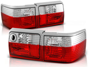 Rückleuchten Set rot für Audi 80 B3 B4 Avant, klare und rote Gläser, Tuning Zubehör