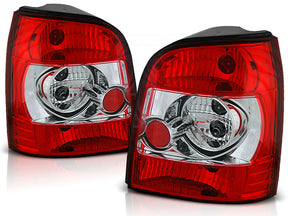 leuchten Set rot 94-01, Heckleuchten rot glasklar für Audi A4 B5 Avant Halogen Rück