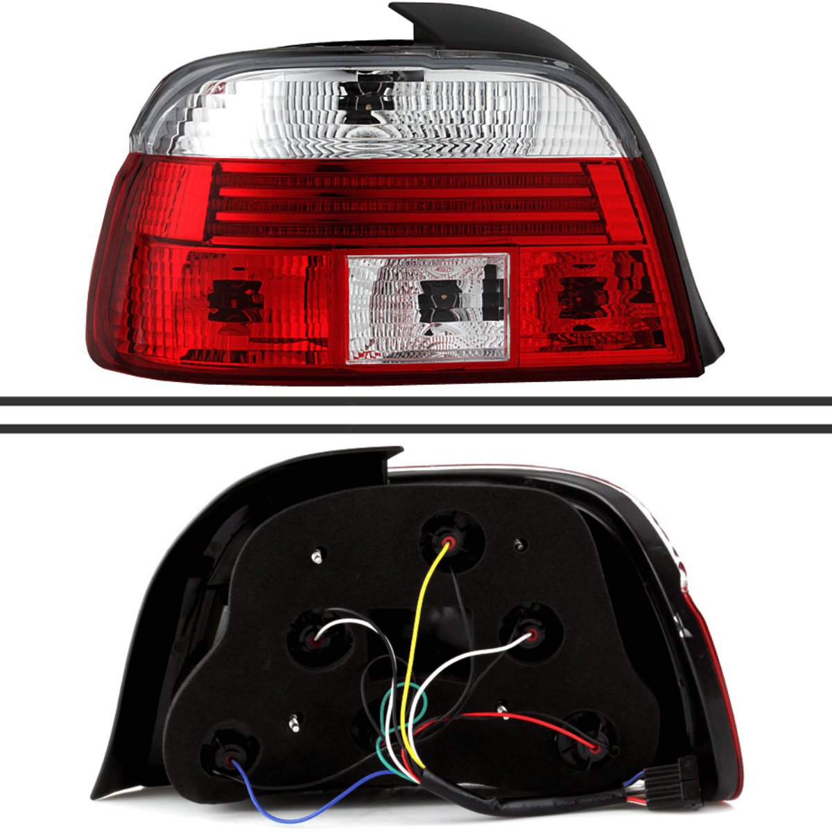LED Rückleuchten für BMW E46 Coupe Cabrio rot klar mit Verkabelung