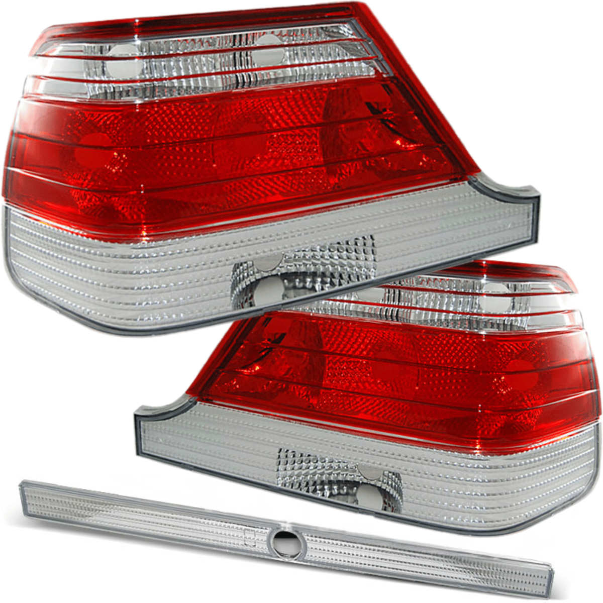 Rückleuchten Set rot für Mercedes W140 1995-1998, Tuning LED Rücklichter