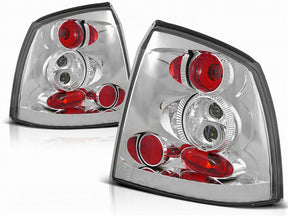 Chrom Rückleuchten Set für Opel Astra G 3D/5D, LED-Technik, Tuning Zubehör