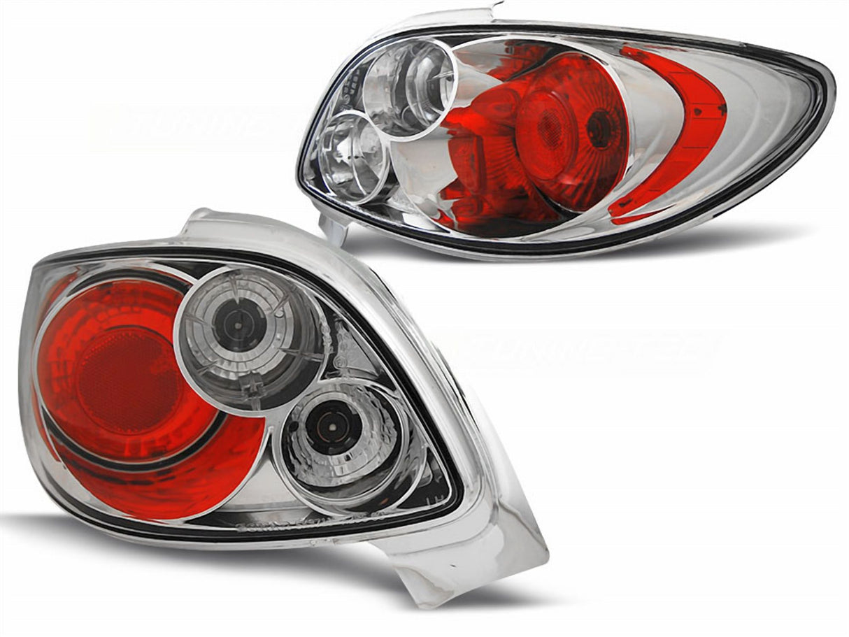 Rückleuchten Set in chrom für Für Peugeot 206 CC 10.1998-