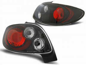 Schwarze Rückleuchten Set für Peugeot 206 CC Cabrio 10.1998- Tuning Rücklichter