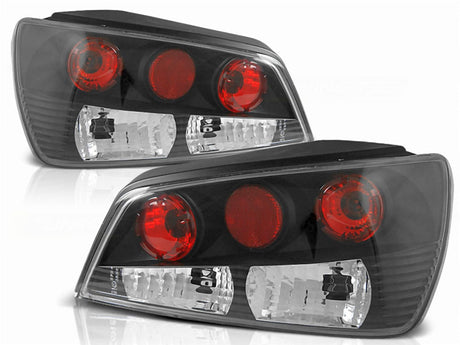 Schwarze LED Rückleuchten für [Fahrzeugmodell] mit roten und weißen Elementen, Tuning Zubehör