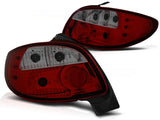 Halogen Rückleuchten Set Rot-Smoke für Peugeot 206 3-Türer 5-Türer 1998–2009 - CR Tuning