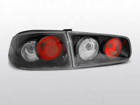 Schwarze Rückleuchten Set für Renault Laguna II Liftback 04.01-04.05 mit roten und weißen Leuchten