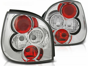 Chrom Rückleuchten Set für Renault Scenic 1999-2003, LED Rücklichter Tuning