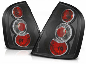 Schwarze Rückleuchten für Skoda Fabia I 1999-2006, LED-Optik, Tuning-Zubehör