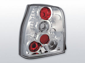 Chrom Rückleuchten Set für VW Lupo 09.98-05, Tuning Zubehör, LED Rücklichter