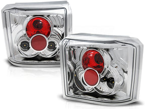 Chrom Design Rückleuchten Set für VW T4 1990-2003, LED Rücklichter Tuning