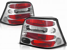 Chrom Rückleuchten Set für VW Golf 4 1997-2003, Tuning LED Rücklichter