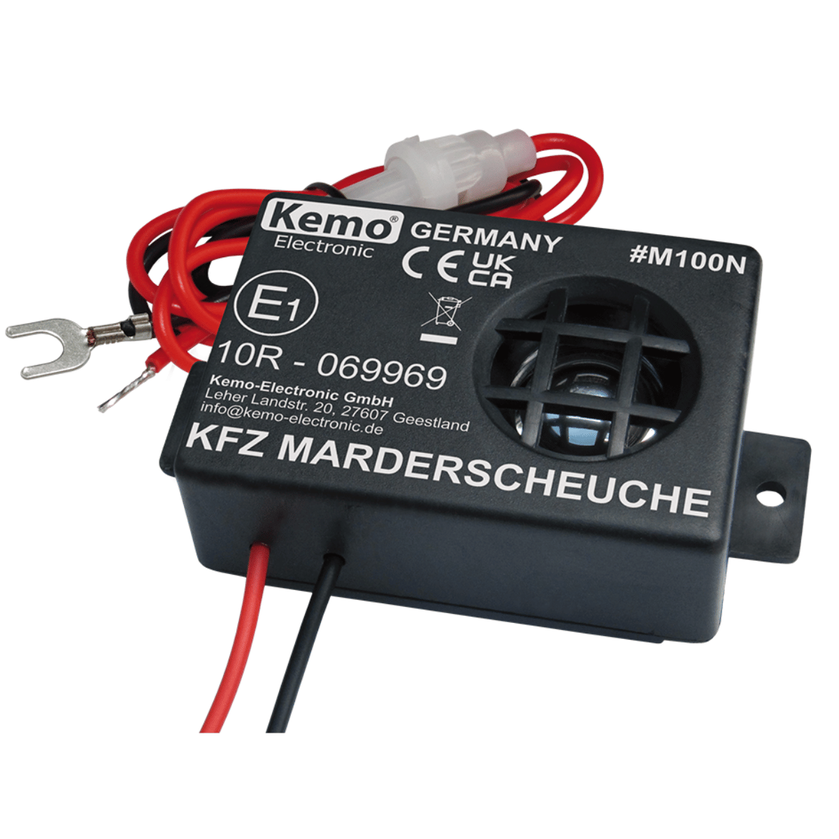 Kemo Ultraschall Marderschreck 12V mit LED, KFZ Marderabwehr für Fahrzeuge