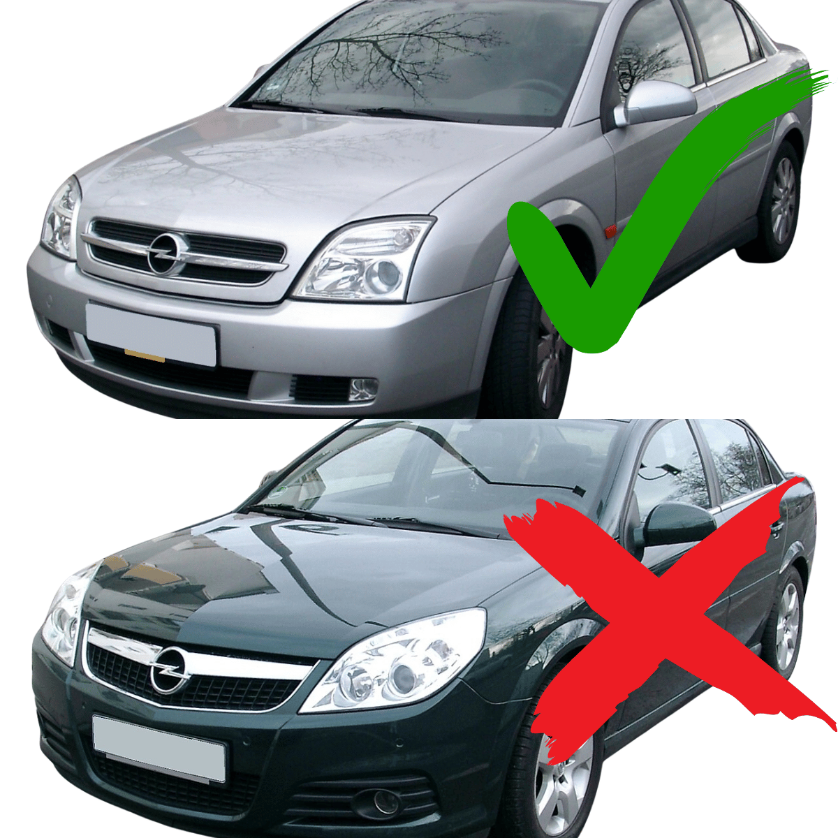 Tagfahrlicht Scheinwerfer in schwarz für Opel Vectra C 04.2002-08.2005