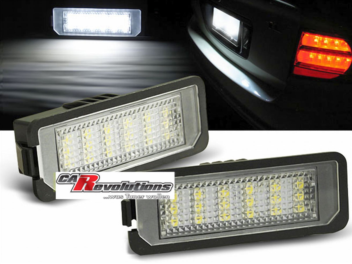 LED Kennzeichenbeleuchtung Set für VW Passat CC ab 2009 mit E-Prüfzeichen