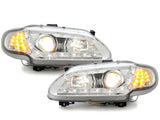 Led Scheinwerfer Set in schwarz für Renault Laguna Peugeot 206 96-02.99