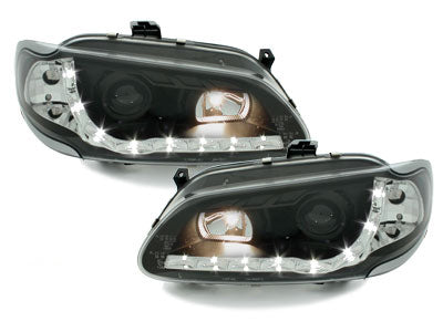 Led Scheinwerfer Set in schwarz für Renault Megane 96-02.99